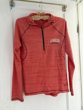 Under Armour Red Heather Fitted Zip Pullover